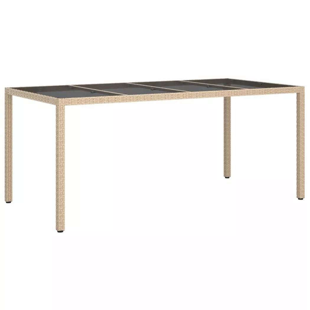 VidaXL - Table de jardin rotin synthétique, One Size, Beige