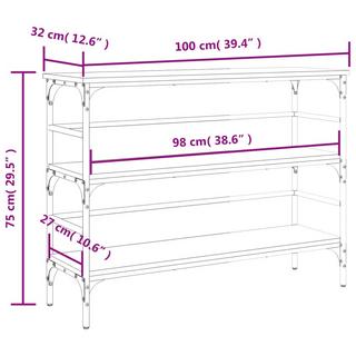 VidaXL Table console bois d'ingénierie  