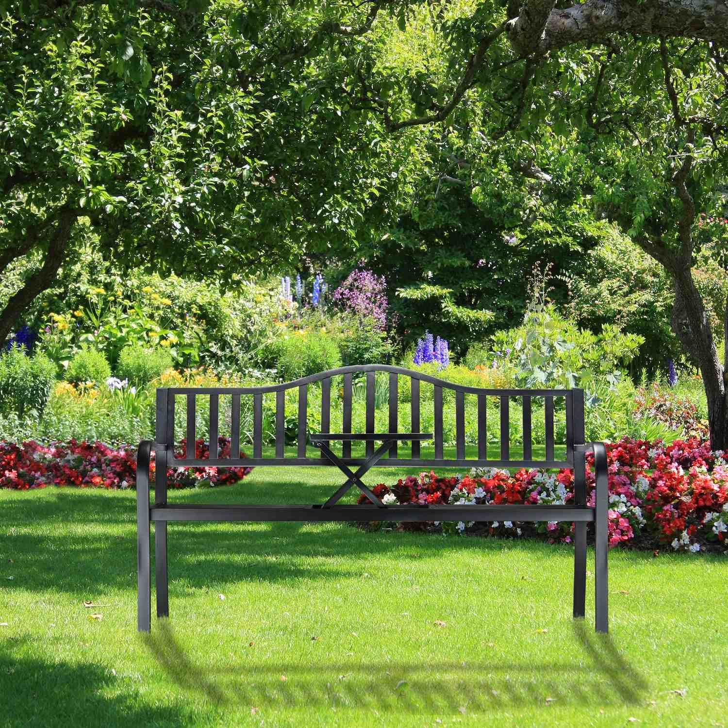 B2X Banc de jardin avec table intégrée  