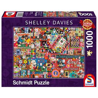 Schmidt  Puzzle Vintage Gesellschaftsspiele (1000Teile) 