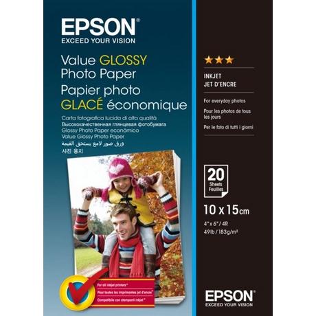 EPSON EPSON Value Photo Paper 10x15cm S400037 InkJet 183g 20 Blatt  