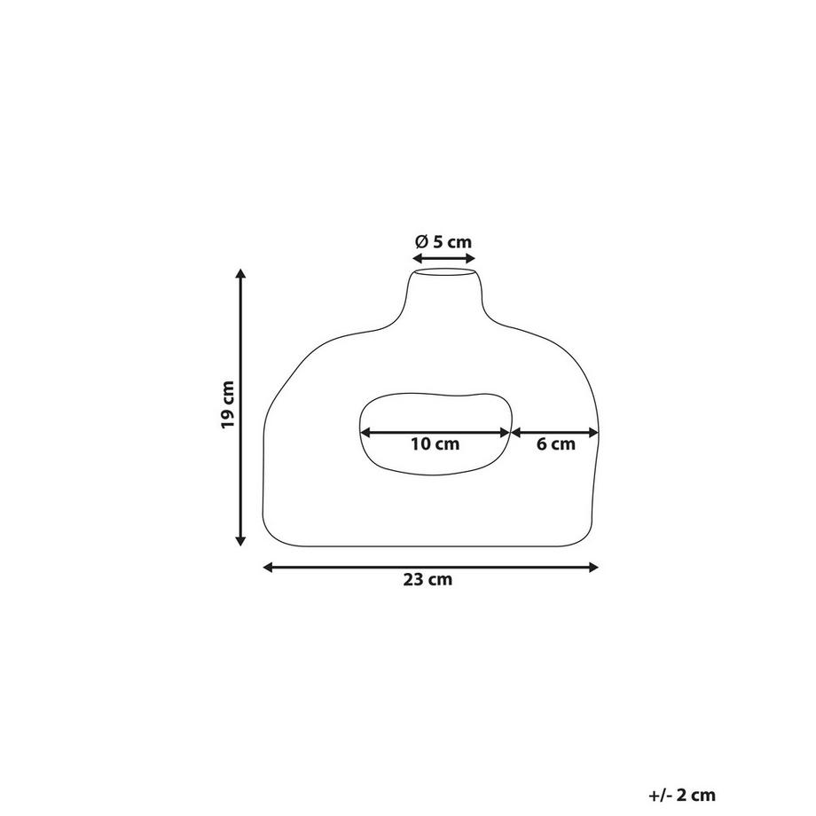 Beliani Vase à fleurs en Grès Moderne MOONEYE  