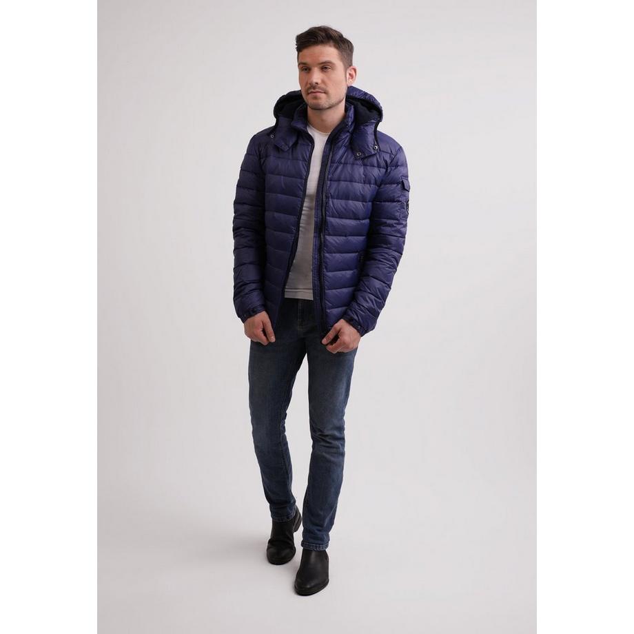 CASH-MERE.CH Piumino con cappuccio e fodera in cashmere  
