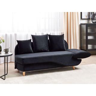 Beliani Chaiselongue aus Samtstoff Retro MERI  