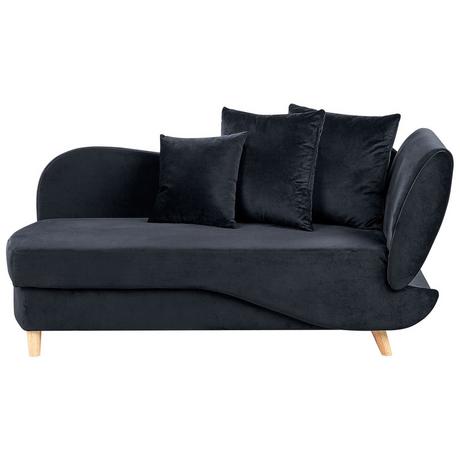 Beliani Chaise longue en Velours Rétro MERI  