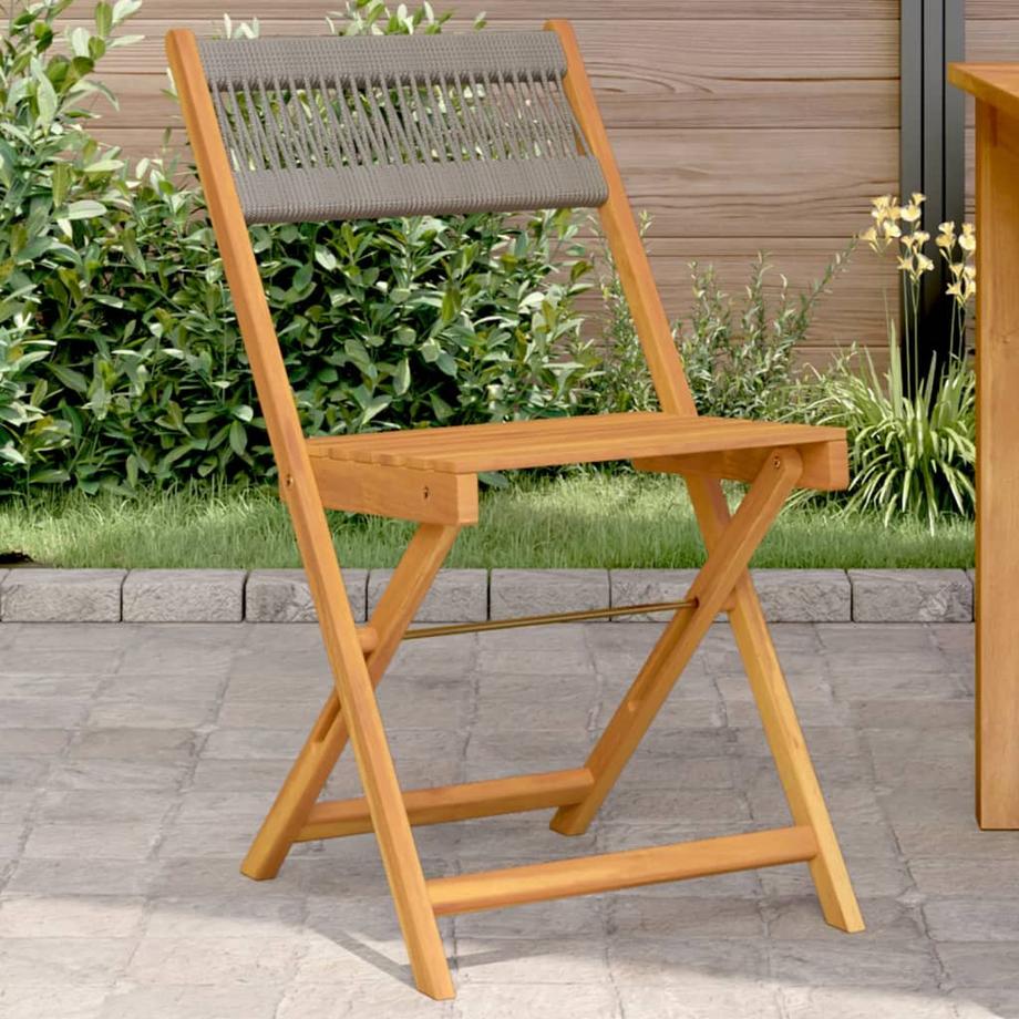 VidaXL Chaise de bistro bois d'acacia  