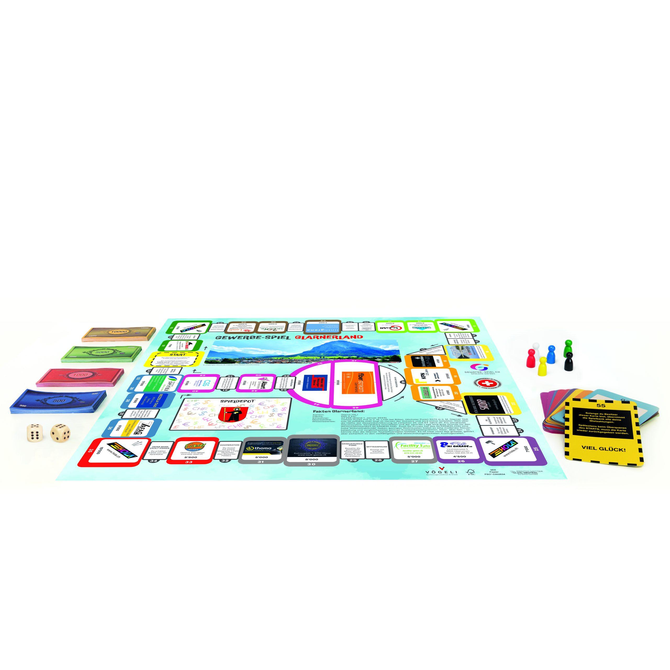 GEWERBE-SPIEL  Brettspiel GLARNERLAND Neuauflage (Deutsch) 