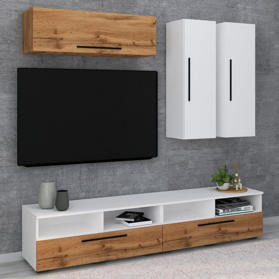 VCM Holzregal hängend | platzsparendes Regal | Maße: H. 30 x B. 95 x T. 30 cm | Elegantes Regal hängend | Aufbewahrungsregal | Bücherregal | Wandboard -  