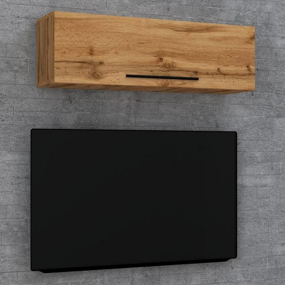 VCM Holzregal hängend | platzsparendes Regal | Maße: H. 30 x B. 95 x T. 30 cm | Elegantes Regal hängend | Aufbewahrungsregal | Bücherregal | Wandboard -  