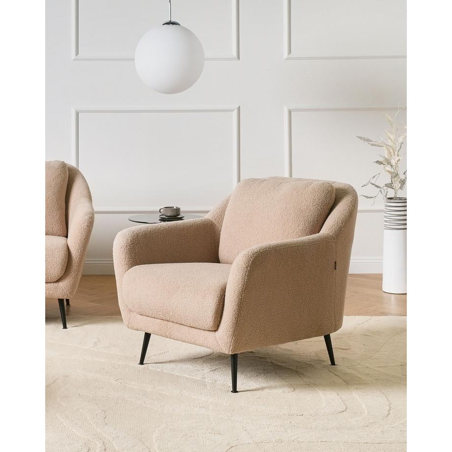 Beliani Fauteuil en Bouclé  EIBY  