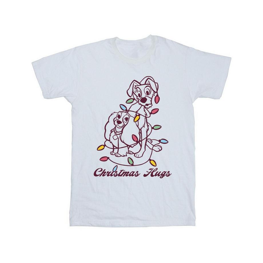 Disney Lady And The Tramp Christmas Hugs T-Shirt  