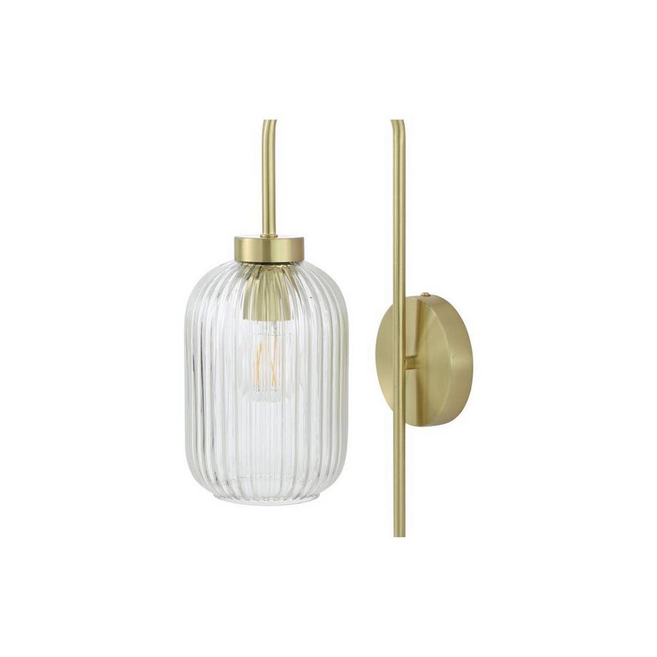 Vente-unique Vintage-Wandleuchten 2er-Set - Metall & Glas- 25 x 14 x 41 cm - Goldfarben - LOUXOR  