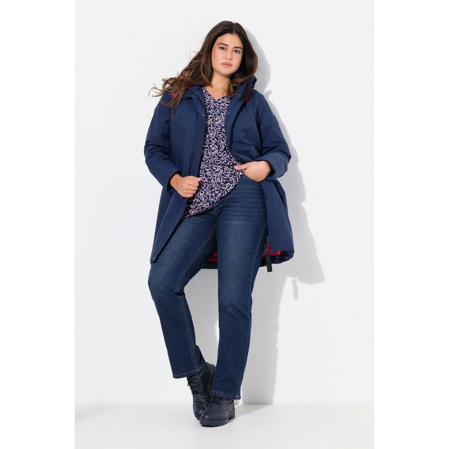 Ulla Popken HYPRAR Veste fonctionnelle déperlante avec capuche et fermeture éclair à double curseur  