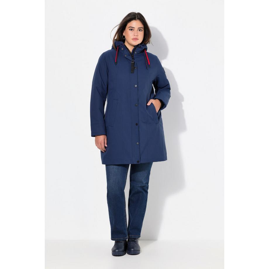 Ulla Popken HYPRAR Veste fonctionnelle déperlante avec capuche et fermeture éclair à double curseur  