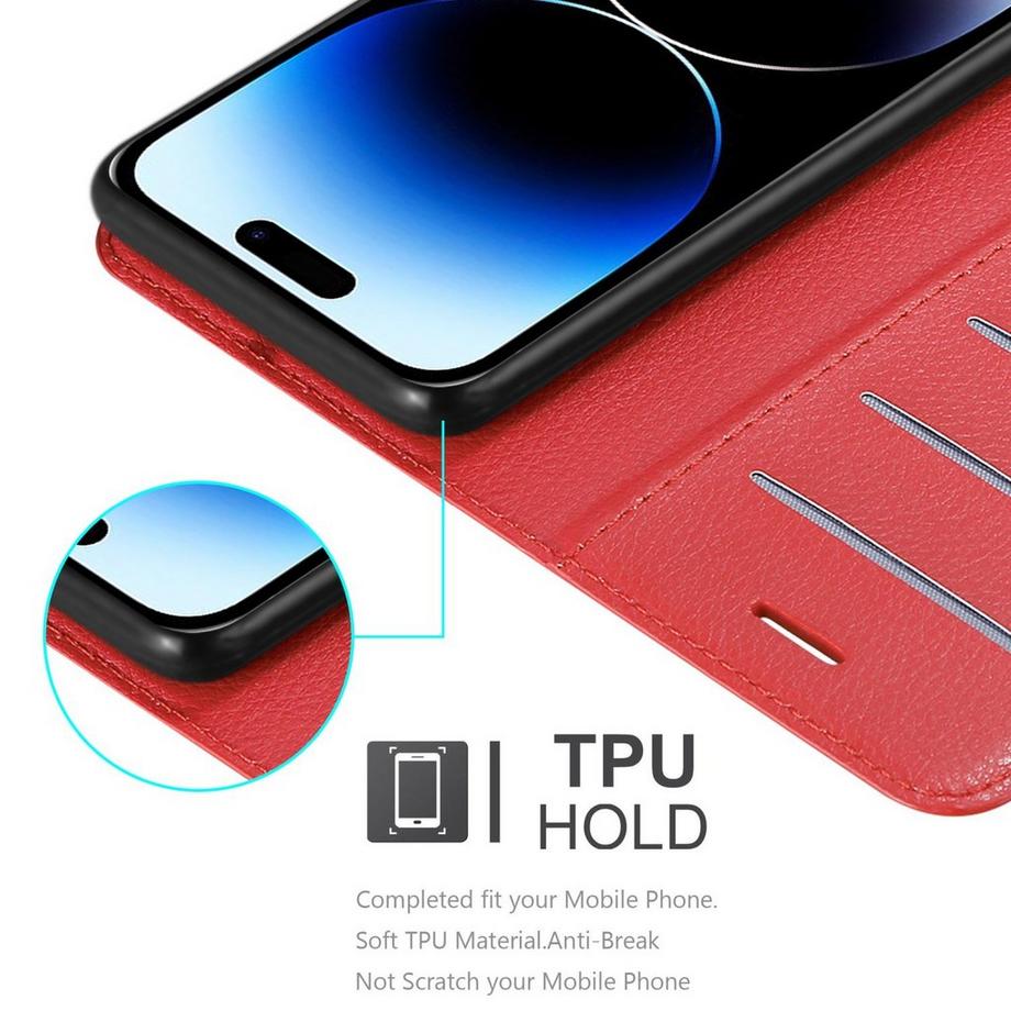 Cadorabo  Housse compatible avec Apple iPhone 14 PRO - Coque de protection avec fermeture magnétique, fonction de support et compartiment pour carte 