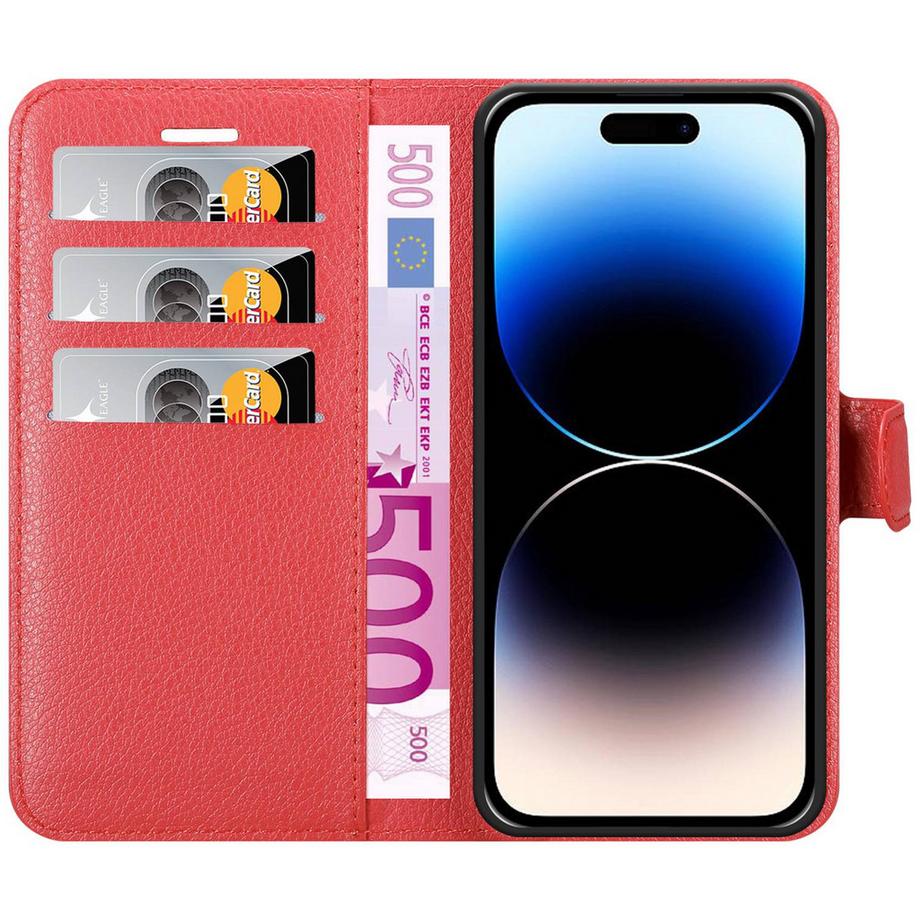 Cadorabo  Housse compatible avec Apple iPhone 14 PRO - Coque de protection avec fermeture magnétique, fonction de support et compartiment pour carte 