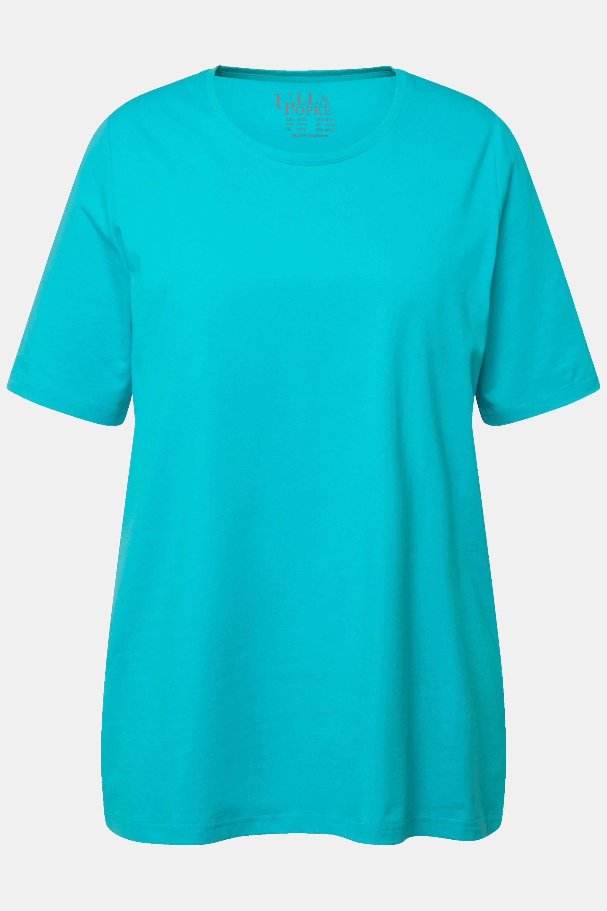 Ulla Popken  T-Shirt, A-Linie, Rundhalsausschnitt, Halbarm 