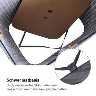 Northio Wäschekorb, Bambus, Grau  