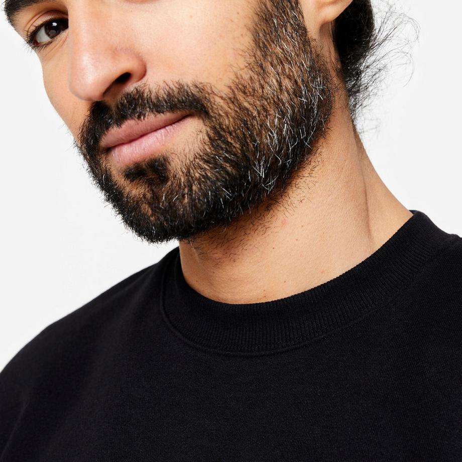 DOMYOS Basic Warmes Baumwoll-Sweatshirt  