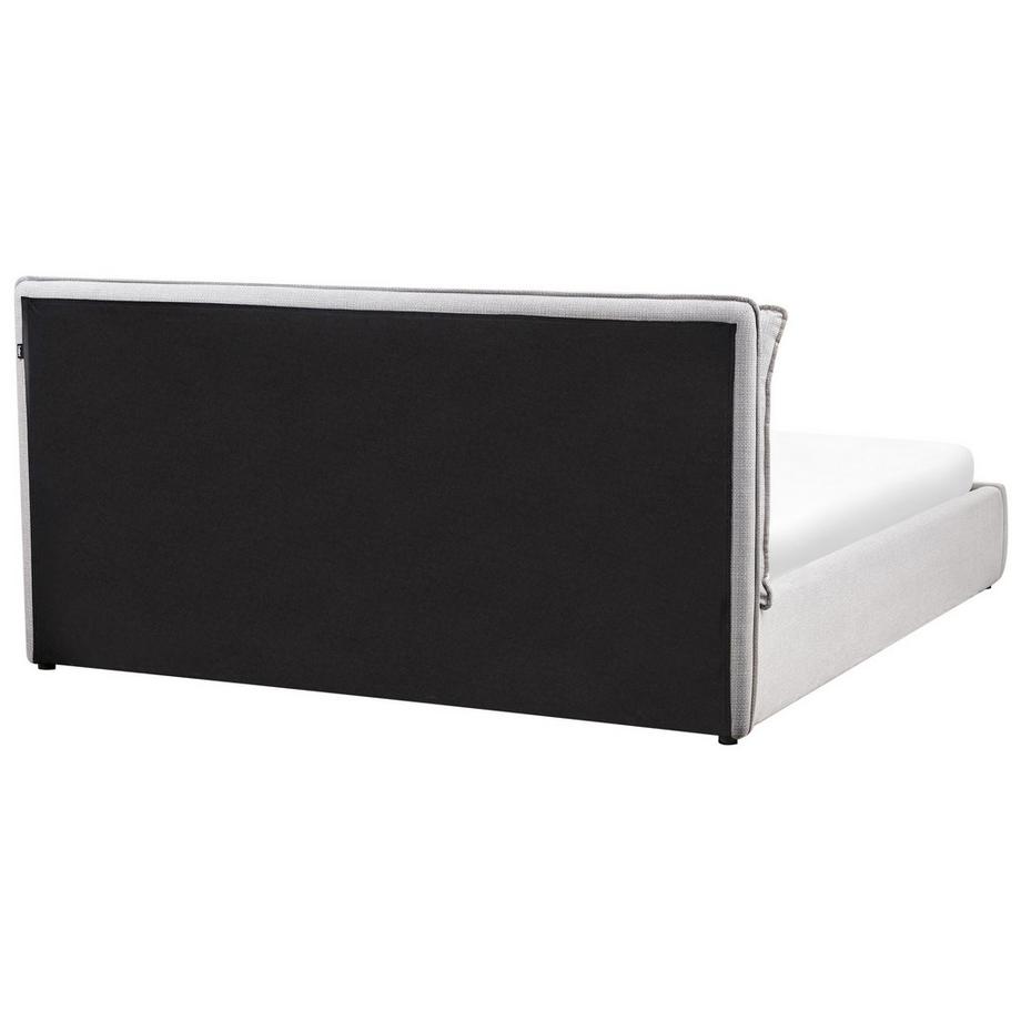 Beliani Lit ottoman en Tissu Moderne BAJONNA  