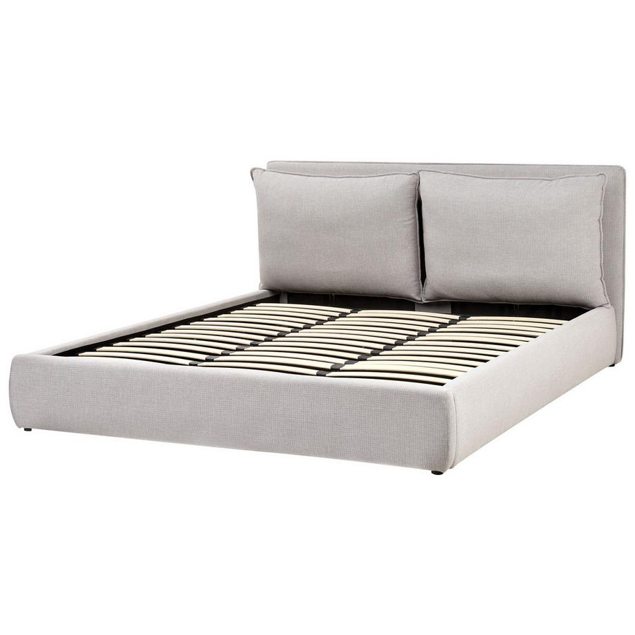 Beliani Lit ottoman en Tissu Moderne BAJONNA  