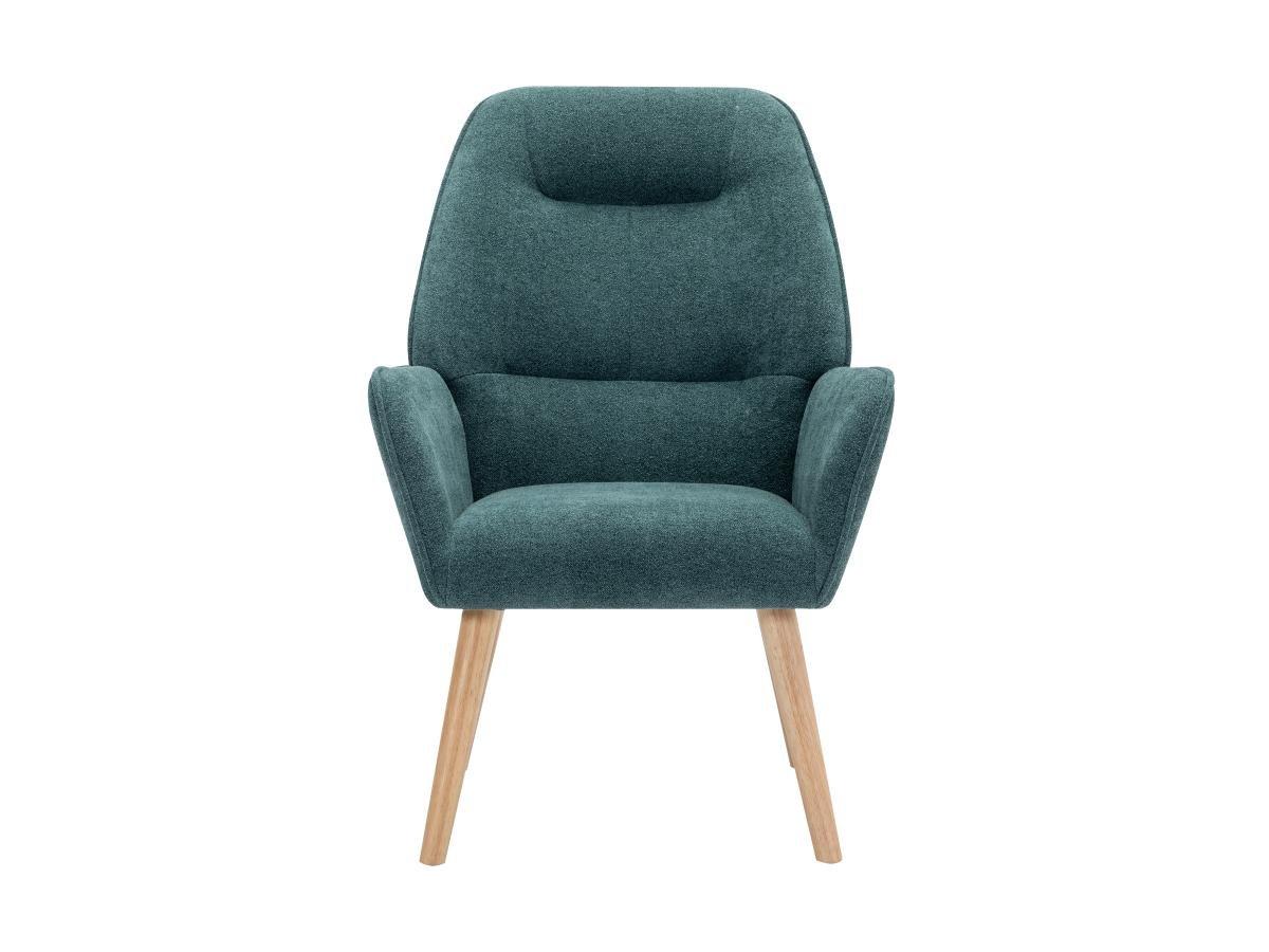 Vente-unique Fauteuil en tissu bleu canard OSIMO  