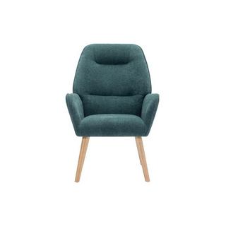 Vente-unique Fauteuil en tissu bleu canard OSIMO  