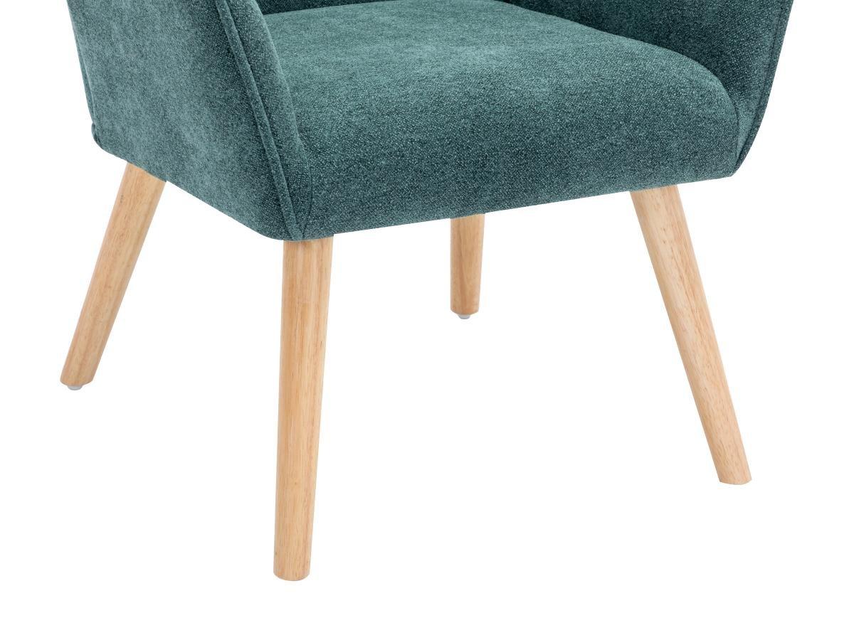 Vente-unique Fauteuil en tissu bleu canard OSIMO  