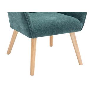 Vente-unique Fauteuil en tissu bleu canard OSIMO  