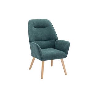 Vente-unique Fauteuil en tissu bleu canard OSIMO  