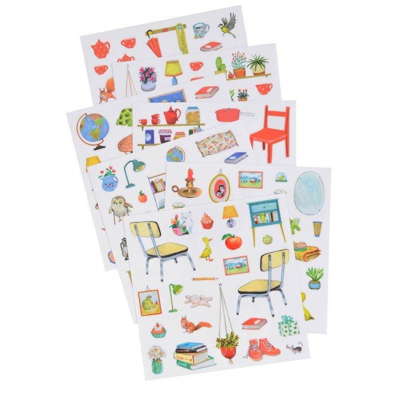 Moulin Roty  Cahier stickers La Grande Famille - 20 pages 