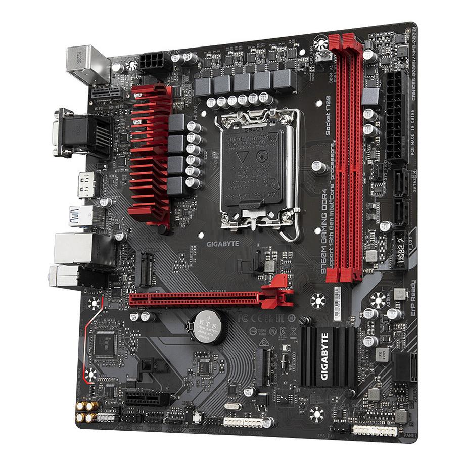 Gigabyte  B760M GAMING DDR4 Motherboard - Unterstützt Intel Core 14. Generation CPUs, 6+2+1 Phasen Digital VRM, bis zu 5333MHz DDR4 (OC), 2xPCIe 4.0 M.2, 2.5GbE LAN, USB 3.2 Gen1 