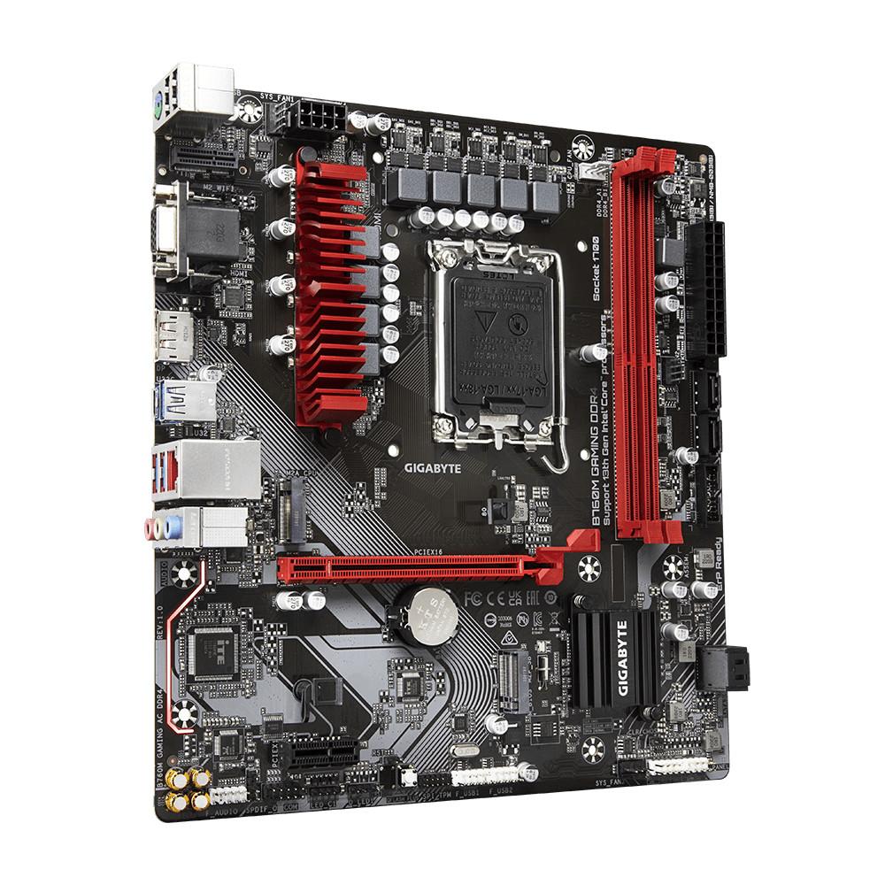 Gigabyte  B760M GAMING DDR4 Motherboard - Unterstützt Intel Core 14. Generation CPUs, 6+2+1 Phasen Digital VRM, bis zu 5333MHz DDR4 (OC), 2xPCIe 4.0 M.2, 2.5GbE LAN, USB 3.2 Gen1 