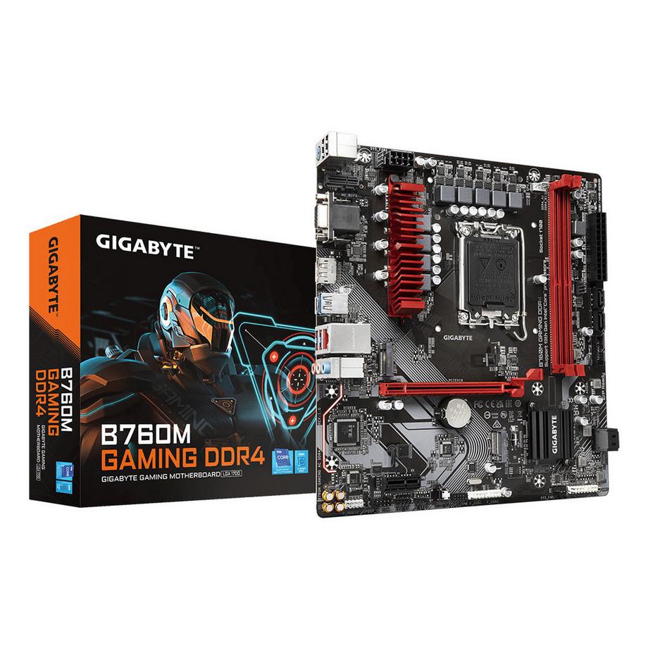 B760M GAMING DDR4 Motherboard - Unterstützt Intel Core 14. Generation CPUs, 6+2+1 Phasen Digital VRM, bis zu 5333MHz DDR4 (OC), 2xPCIe 4.0 M.2, 2.5GbE LAN, USB 3.2 Gen1