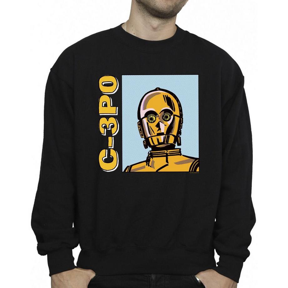 STAR WARS C-3PO Grafik Print Sweatshirt  