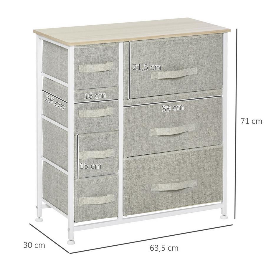 HOMCOM Armoire à tiroirs  