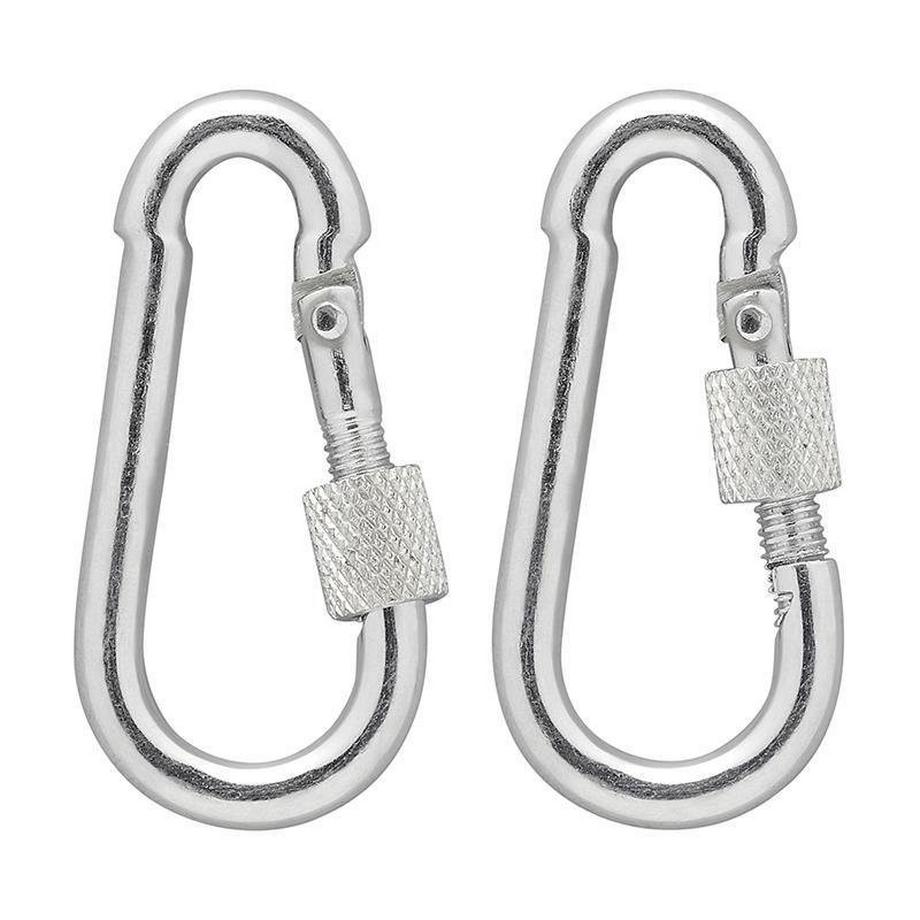 Pricenet  Moschettone in metallo 5x50mm con chiusura a vite 2 pezzi in blister 