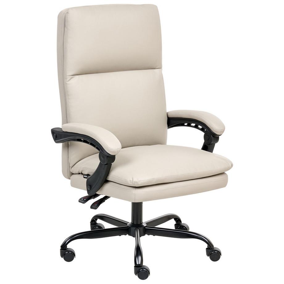 Beliani Fauteuil de bureau en Cuir PU Traditionnel SERENE  