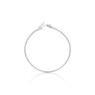 MUAU Schmuck  Bracelet chaine royale classique en or blanc 750, 19cm, 2mm 