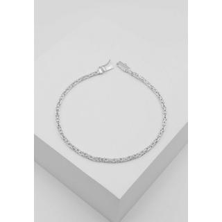 MUAU Schmuck  Bracelet chaine royale classique en or blanc 750, 19cm, 2mm 