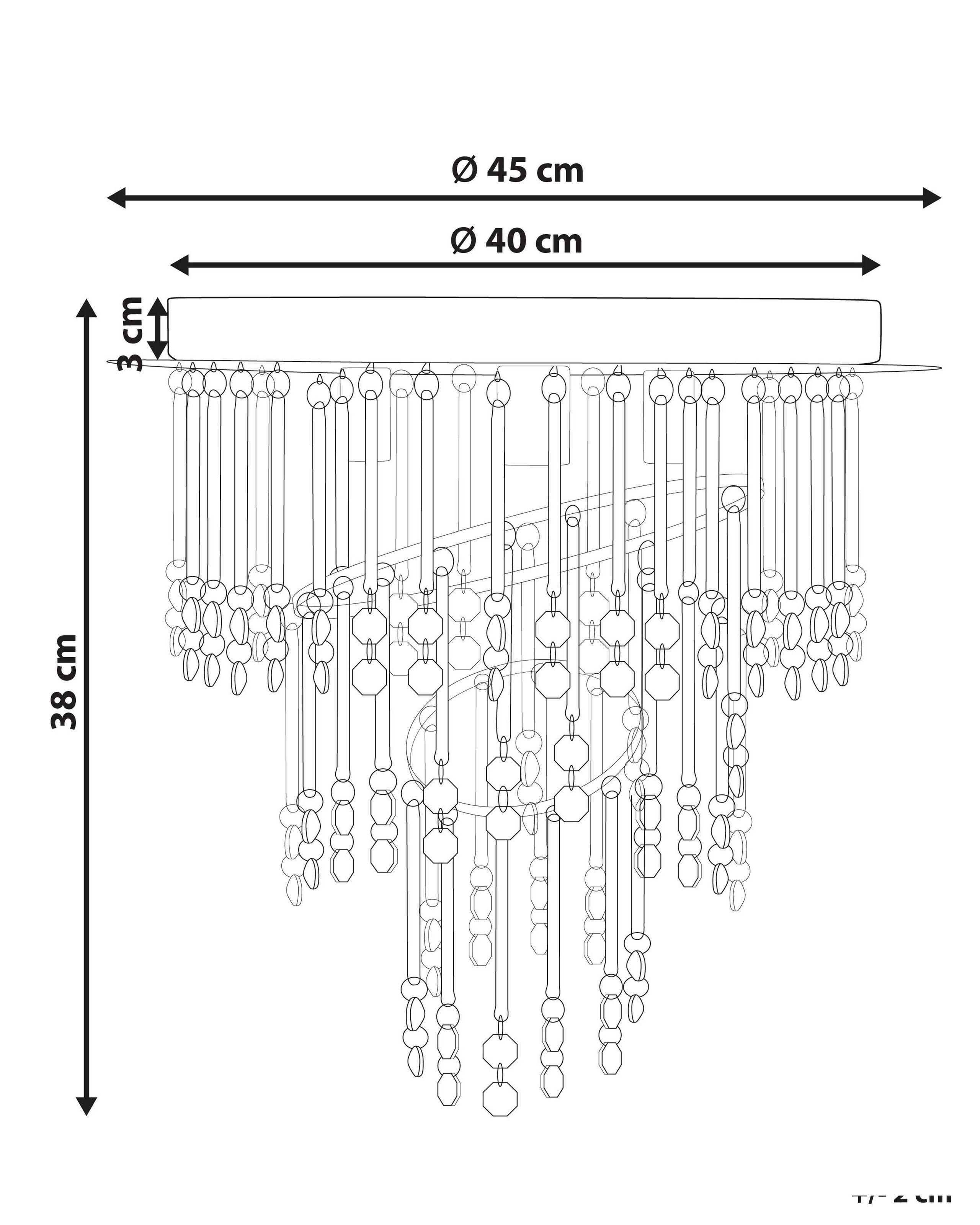 Beliani Lampe suspension en Cristal Glamour ESMELLE  