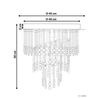 Beliani Lampe suspension en Cristal Glamour ESMELLE  