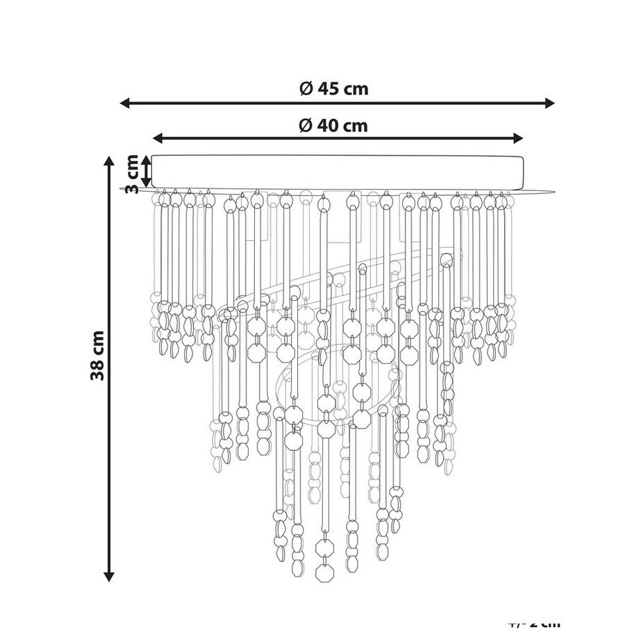 Beliani Lustre en Cristal  ESMELLE L  