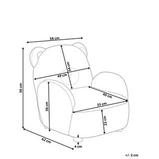 Beliani Chaise pour enfant en Bouclé Moderne BOO  