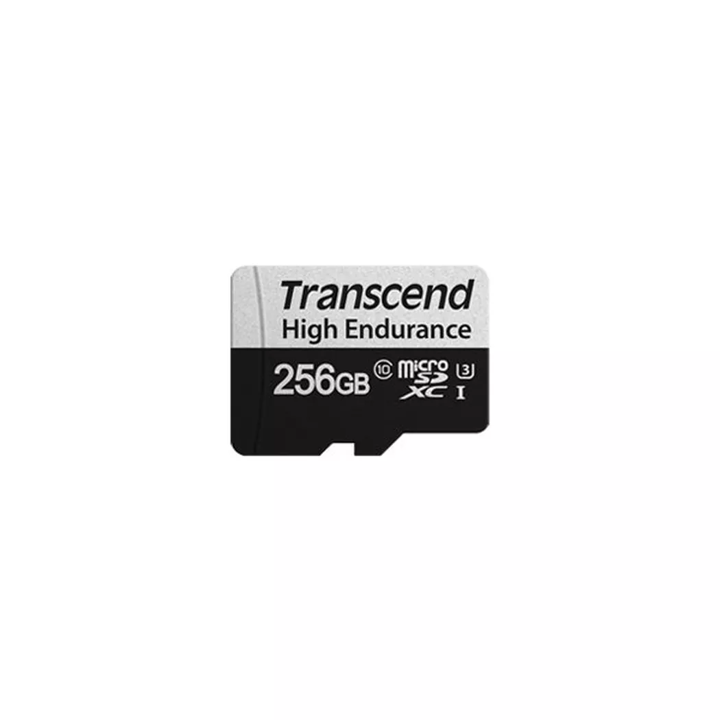 Transcend -  350V 256 GB MicroSDXC Klasse 10, Grau, 256 GB
