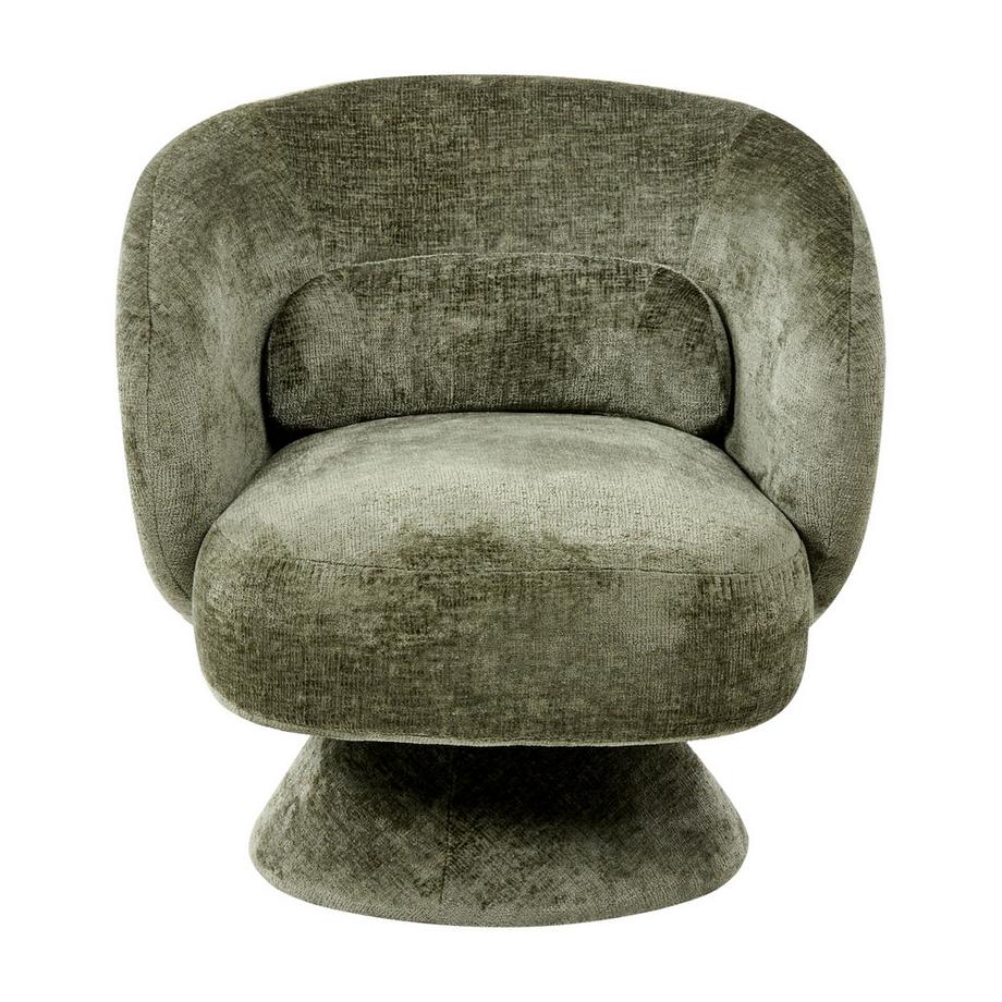 Beliani Drehsessel aus Chenillegewebe Minimalistisch LIEKSA  