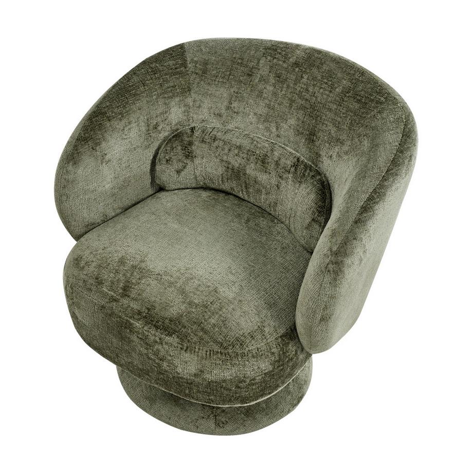 Beliani Drehsessel aus Chenillegewebe Minimalistisch LIEKSA  