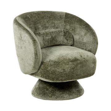 Fauteuil pivotant en Tissu chenille Minimaliste LIEKSA