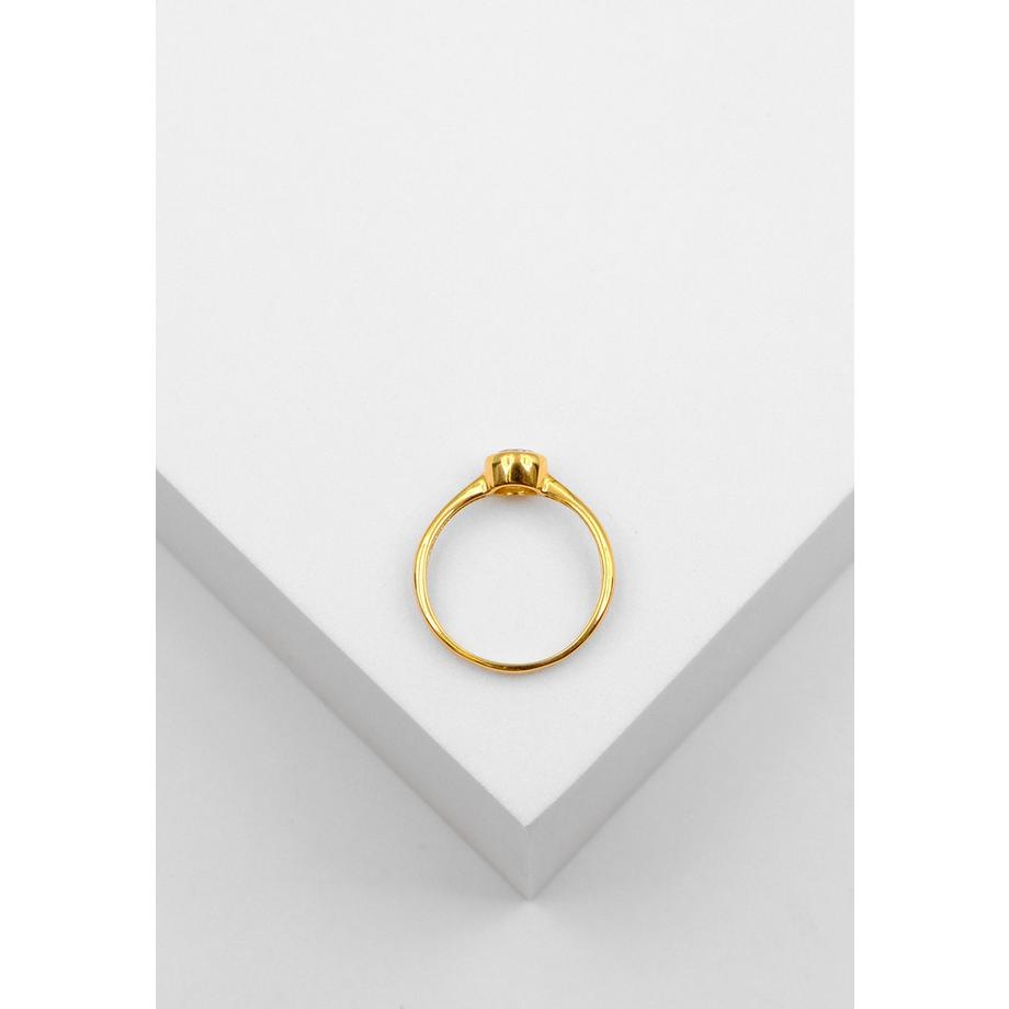 MUAU Schmuck  Bague en or jaune 750 Zircone 