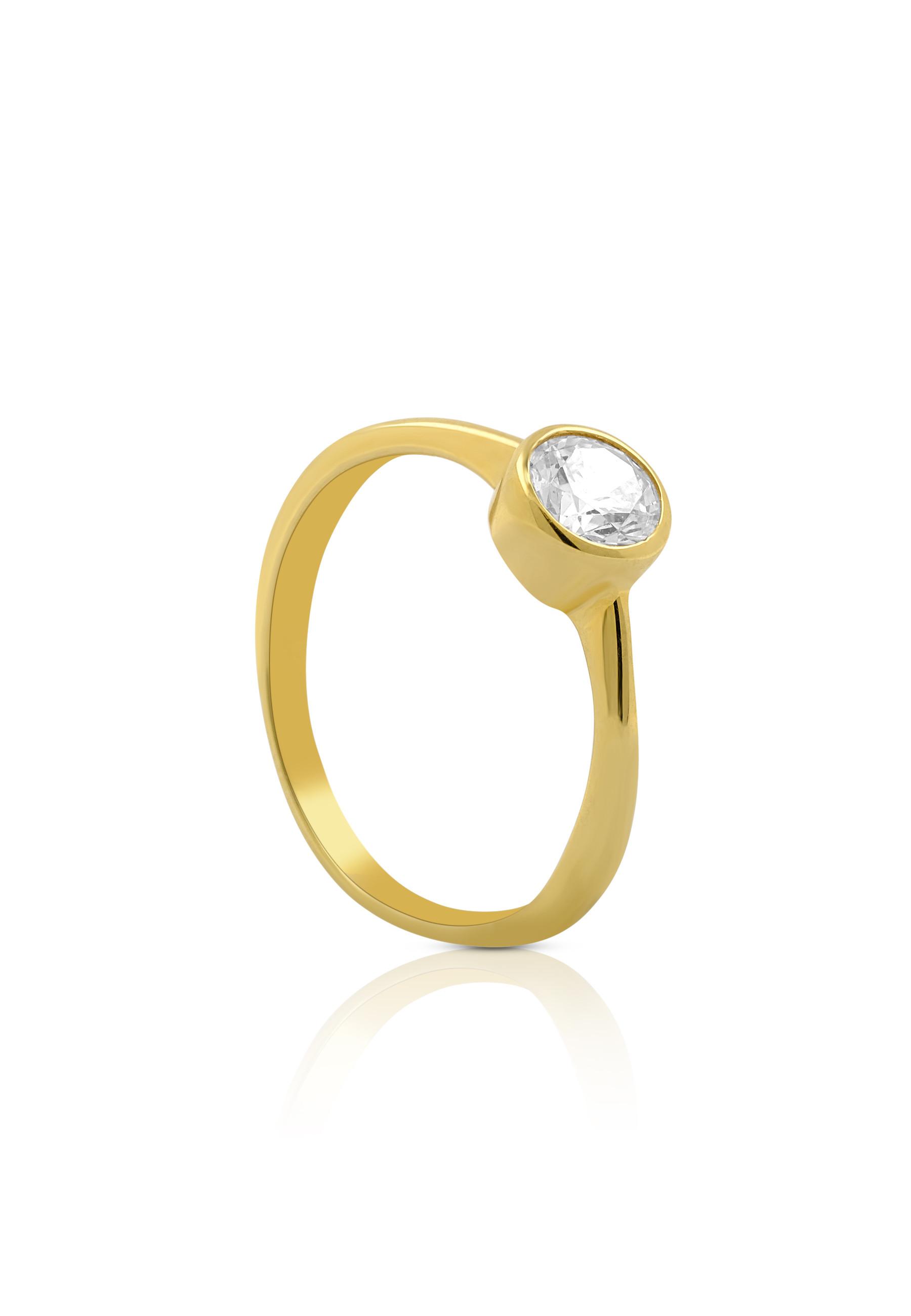 MUAU Schmuck  Ring Gelbgold 750 Zirkonia 